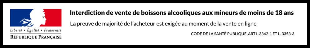 Reglementation Loi Evin en France - Pas de vente de vin aux mineurs.